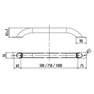 Hailo Professional Haltegriff 500mm A2