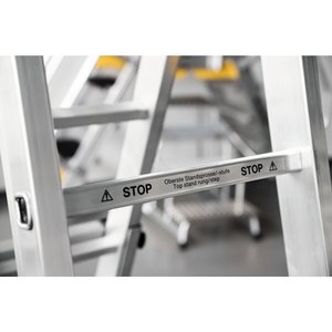 Günzburger Steigtechnik Aufkleber "Letzte begehbare Stufe/Sprosse"