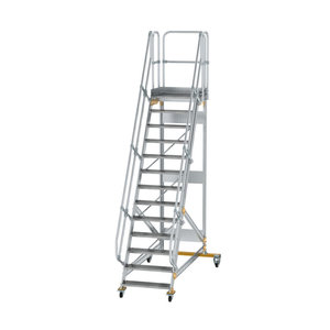 Günzburger Steigtechnik Plattformtreppe fahrbar 60° Stufenbreite 800 mm