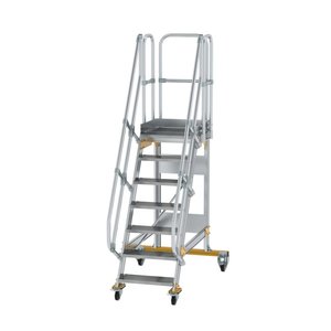 Günzburger Steigtechnik Plattformtreppe fahrbar 60° Stufenbreite 600 mm