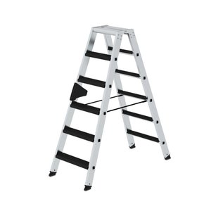 Günzburger Steigtechnik Stufen-Stehleiter beidseitig begehbar mit clip-step relax