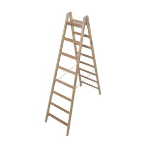 Krause STABILO Sprossen-DoppelLeiter (Holz)