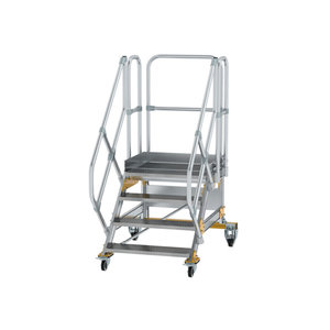 Günzburger Steigtechnik Plattformtreppe 45° fahrbar Stufenbreite 800 mm