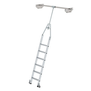 Günzburger Steigtechnik Stufen Regalleiter drehbar für Doppelregal