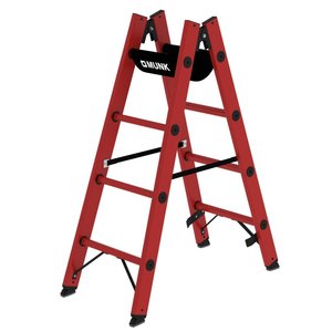 Günzburger Steigtechnik Sprossen-Stehleiter GFK