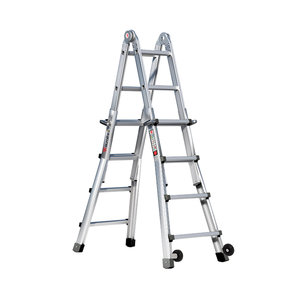 Euroline Alu-Vario-Klappleiter mit Rollen (Montagesatz) für ein Außenteil Nr. 31621