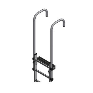 Hailo Professional Ausstiegsholmbügel für Holm 40x20 mm, Edelstahl 1.4301