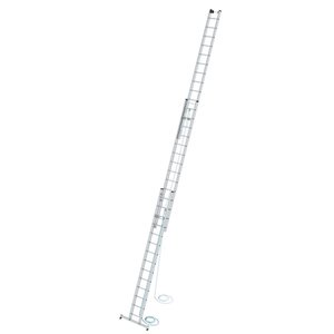 Günzburger Steigtechnik Sprossen-Seilzugleiter 3-teilig mit nivello®-Traverse