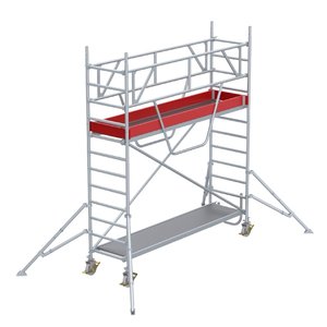 Euroline Gerüsttyp 9516 mit Auslegern und Sicherheitsaufbau (Typ 0,75 x 2,85 m)