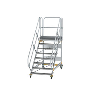 Günzburger Steigtechnik Plattformtreppe 45° fahrbar Stufenbreite 1000mm