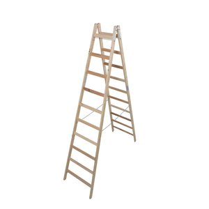 Krause STABILO Sprossen-DoppelLeiter (Holz)