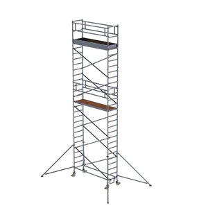 Günzburger Steigtechnik Rollgerüst 0,75x2,45 m mit Auslegern Plattformhöhe 7,35 m