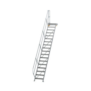 Günzburger Steigtechnik Treppe mit Plattform 45° Stufenbreite 600 mm