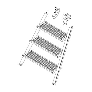 Günzburger Steigtechnik Aufstieg Podesttreppe 4 Stufen