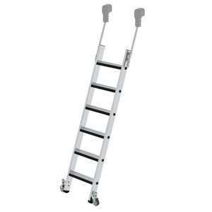 Günzburger Steigtechnik Stufen-Regalleiter fahrbar mit relax step® 6 Stufen