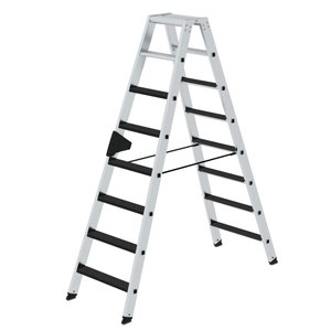 Günzburger Steigtechnik Stufen-Stehleiter beidseitig begehbar mit clip-step R13