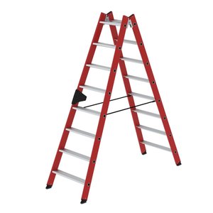 Günzburger Steigtechnik Stufen-Stehleiter beidseitig begehbar GFK / Alu