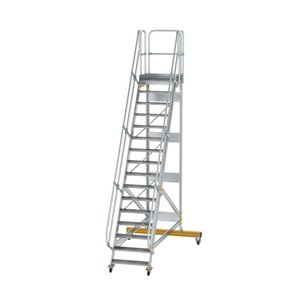 Günzburger Steigtechnik Plattformtreppe fahrbar 60° Stufenbreite 800 mm