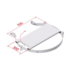 Hymer Zwischenboden, klappbar und abschließbar, Alu