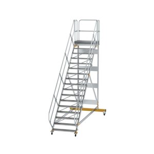 Günzburger Steigtechnik Plattformtreppe 45° fahrbar Stufenbreite 1000mm