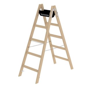 Günzburger Steigtechnik Sprossen-Stehleiter Holz