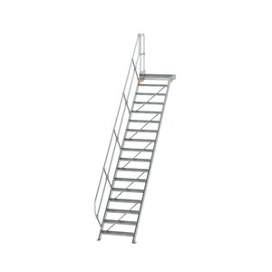Günzburger Steigtechnik Treppe mit Plattform 45° Stufenbreite 800 mm