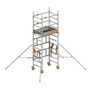 Layher SoloTower, Ein-Personen-Gerüst mit Telegeländern