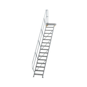 Günzburger Steigtechnik Treppe mit Plattform 45° Stufenbreite 600 mm