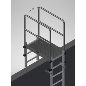 Hailo Professional Attika-Überstieg für Holm 72x25mm, Stahl verzinkt 1.0037