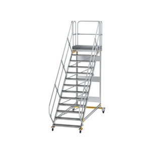 Günzburger Steigtechnik Plattformtreppe 45° fahrbar Stufenbreite 1000mm