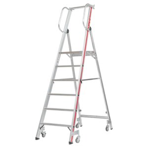 Hymer Plattformleiter mit Handlauf und Rollen