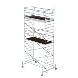 Günzburger Steigtechnik Rollgerüst 1,35 x 3,0 m mit Fahrbalken & Doppel-Plattform