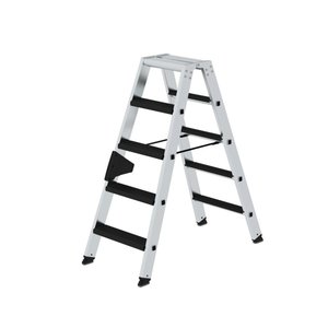 Günzburger Steigtechnik Stufen-Stehleiter beidseitig begehbar mit clip-step relax