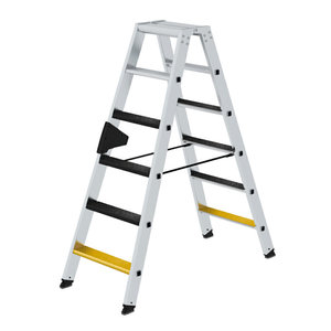 Günzburger Steigtechnik Stufen-Stehleiter beidseitig begehbar mit clip-step R13