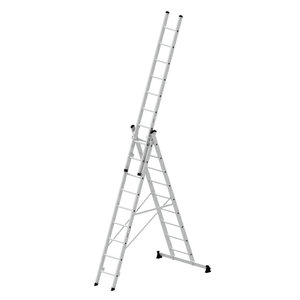 Günzburger Steigtechnik Mehrzweckleiter 3-teilig mit nivello®-Traverse