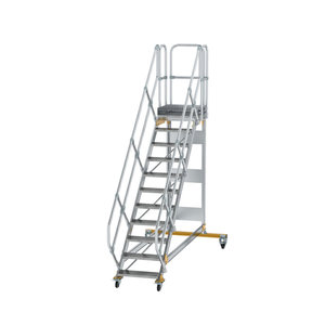 Günzburger Steigtechnik Plattformtreppe 45° fahrbar Stufenbreite 600 mm