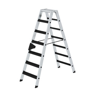 Günzburger Steigtechnik Stufen-Stehleiter beidseitig begehbar mit clip-step relax