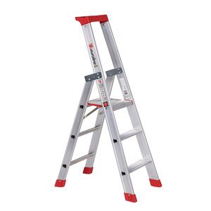 Euroline Alu-Stufenstehleiter mit Sicherheitsbrücke Nr. 32577