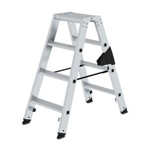 Günzburger Steigtechnik Stufen-Stehleiter beidseitig begehbar steckbar