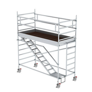 Günzburger Steigtechnik Rollgerüst 1,35 x 3,0 m mit Schrägaufstiegen