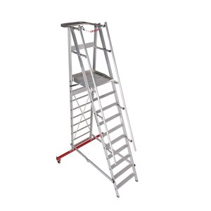 Euroline Alu-Podestleiter, fahr- und klappbar Nr. 32777