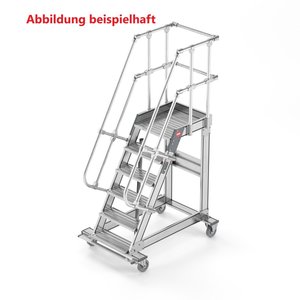 Hailo Professional Plattformtreppe fahrbar 45°, Stufenbreite 600 mm
