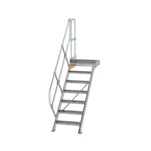 Günzburger Steigtechnik Treppe mit Plattform 45° Stufenbreite 600 mm