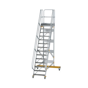 Günzburger Steigtechnik Plattformtreppe fahrbar 60° Stufenbreite 800 mm