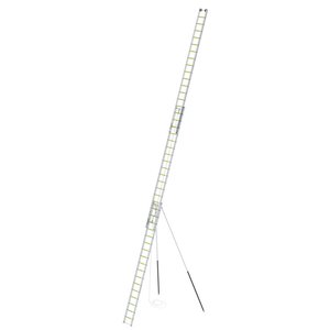 Günzburger Steigtechnik Seilzugleiter 3-teilig mit Stützen DIN EN 1147 nachleuchtend