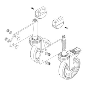 Günzburger Steigtechnik Rollensatz Stützteil