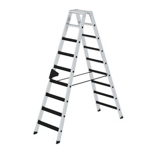 Günzburger Steigtechnik Stufen-Stehleiter beidseitig begehbar mit clip-step