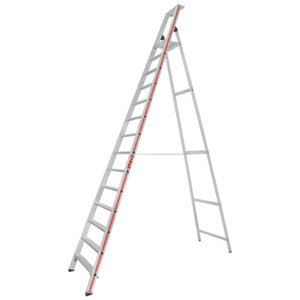 Hymer Stufenstehleiter mit Plattform, einseitig begehbar