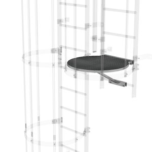 Günzburger Steigtechnik Umsteigeplattform zwischen Leiterzügen Ø 700 mm