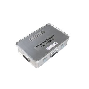 Günzburger Steigtechnik Kasten mit Trennsystem und Beschriftung "Werkzeugsatz Metall 2" Größe 3